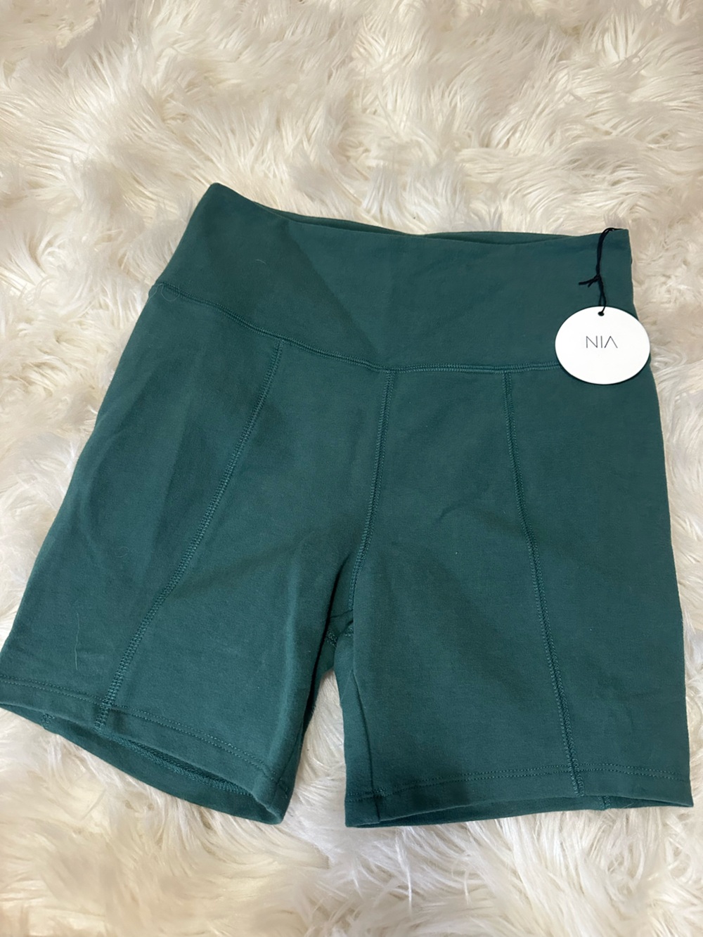 New NIA Forest Green biker shorts  - XS